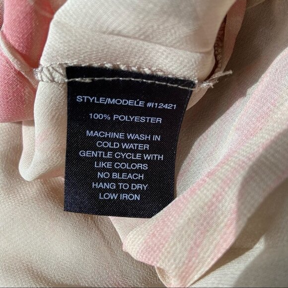 Impress Boho Print Dolman Sleeve Elastic Waist Hem Lightweight Blouse - Picture 12 of 16